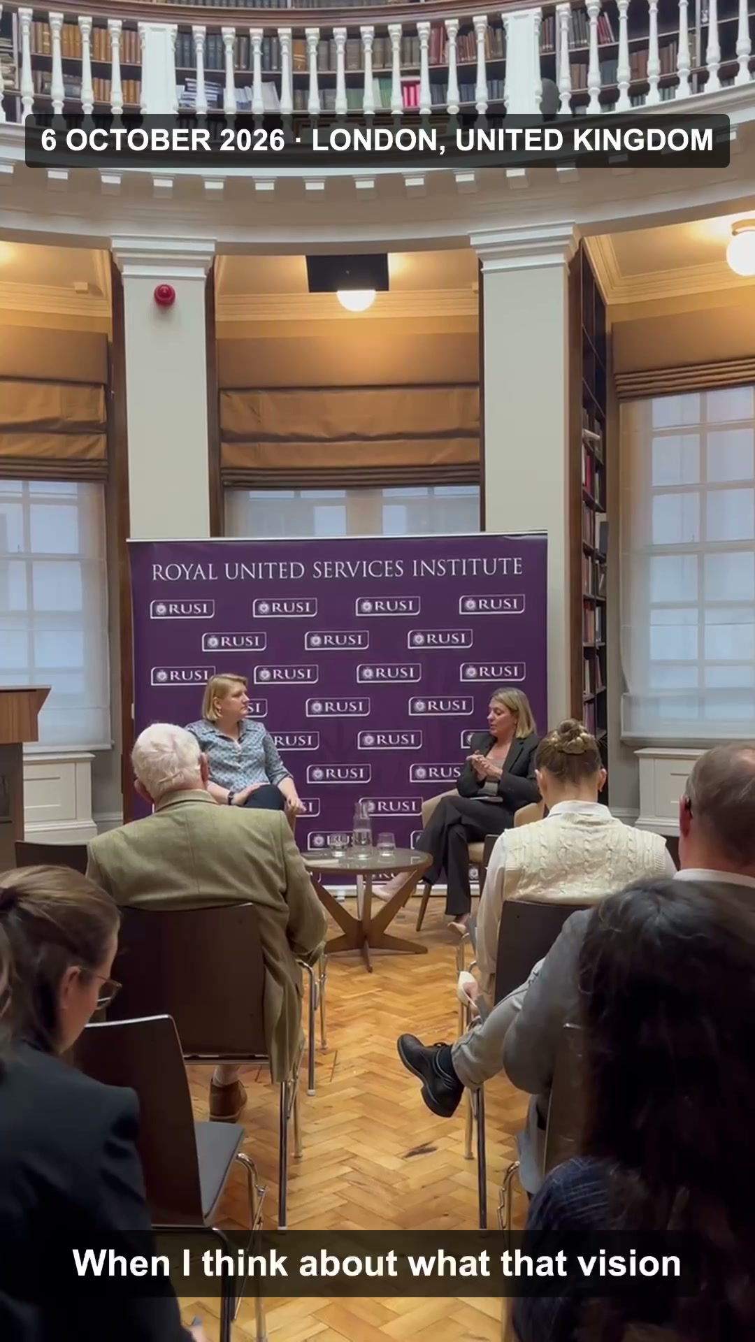 Liana Fix speaking at RUSI in London