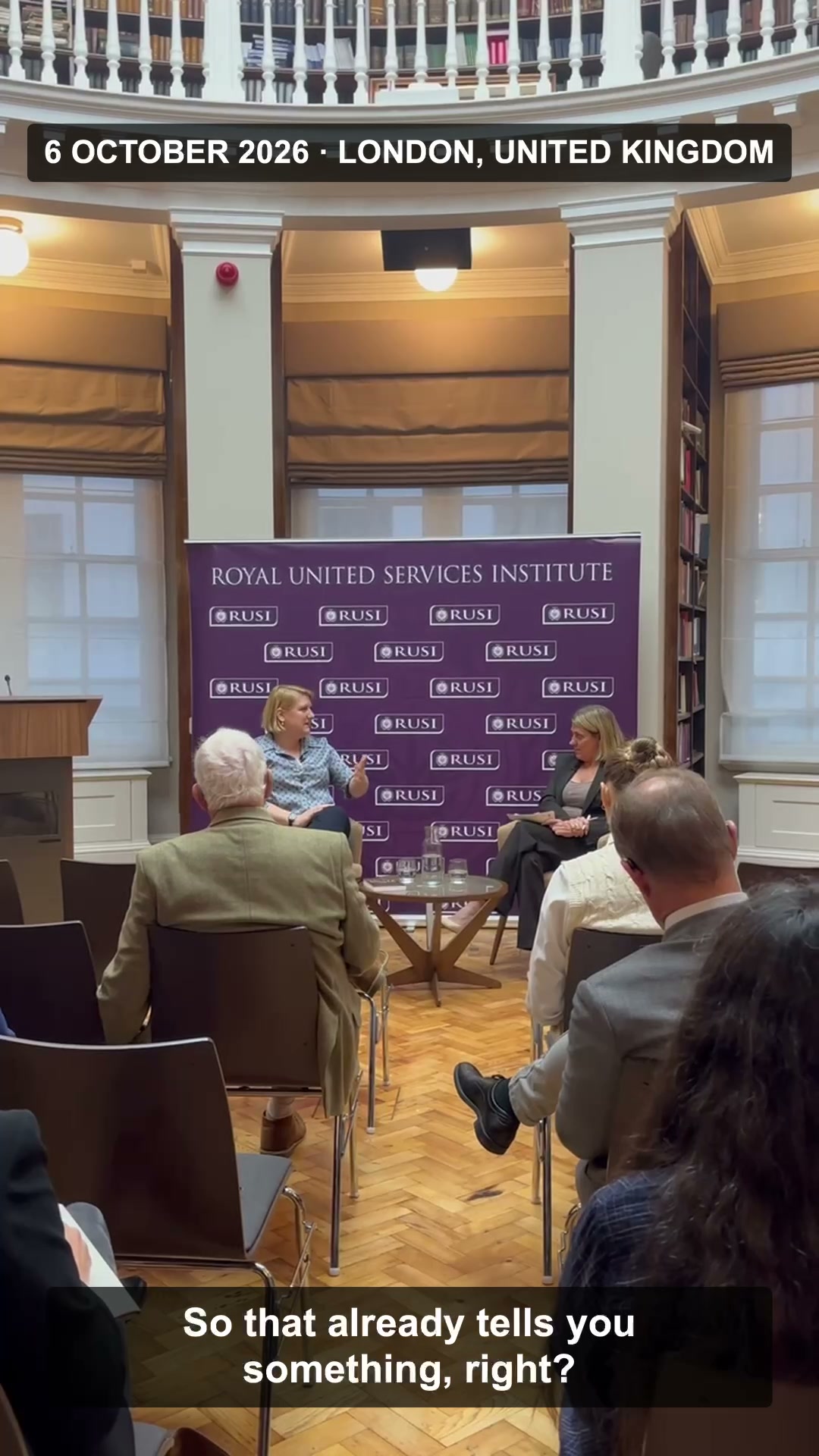 Liana Fix speaking at RUSI in London